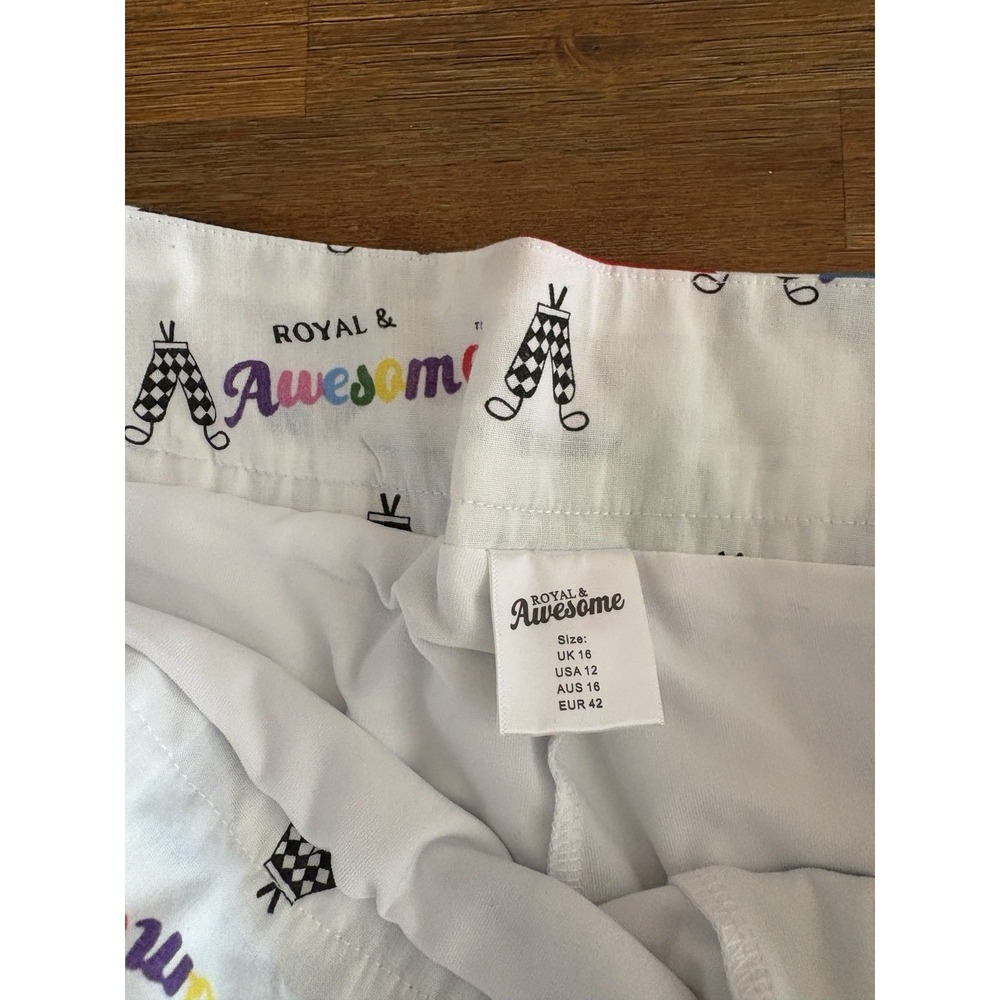 Royal and Awesome Womens Size 12 Golf Skort King of Diamonds Argyle Skirt - Picture 4 of 16